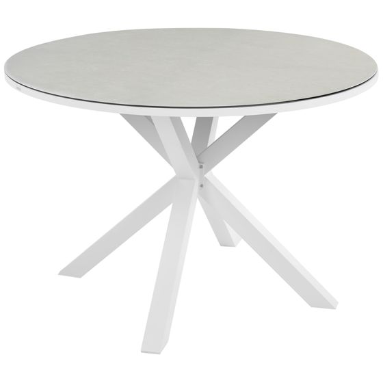 Puutarhapöytä MALETTO 120 cm 120 cm Lasi Ruskeanharmaa
