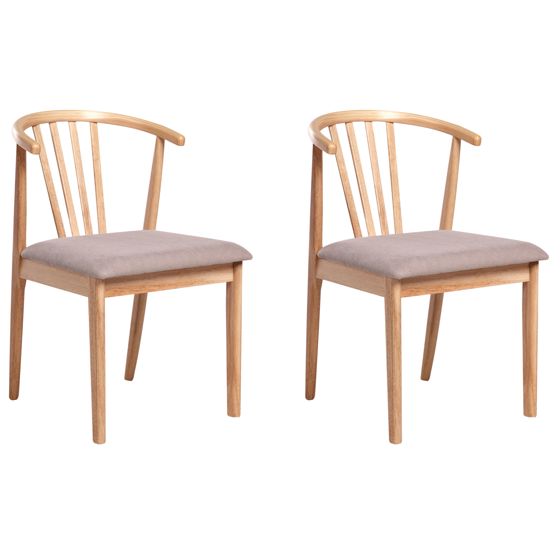Ruokatuolisetti 2 kpl CRAIG puu Vaaleanruskea/ruskeanharmaa