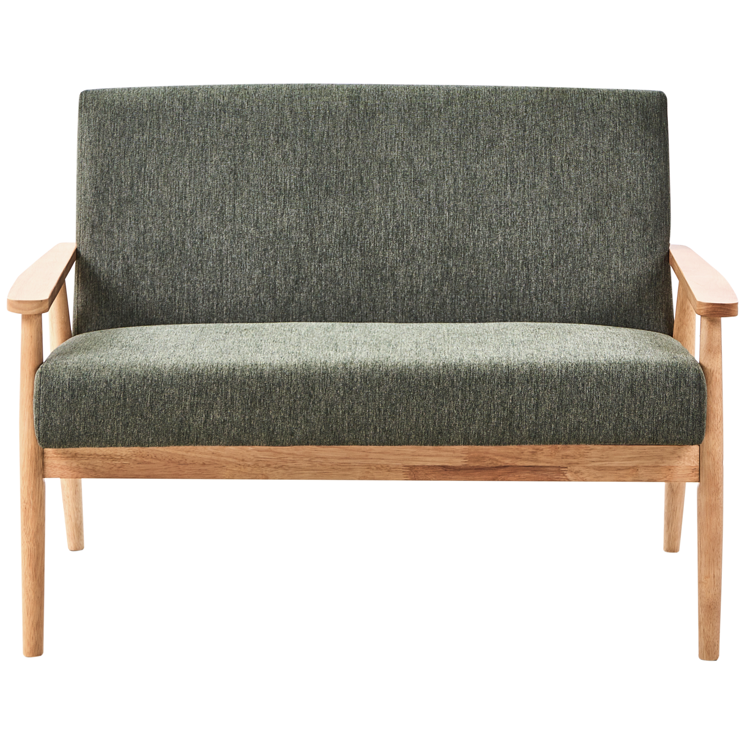 Sohva 2-istuttava ESRUM kangas Vaaleanruskea/vihreä