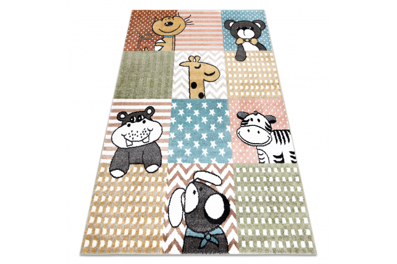 Matto FUN Pets lapsille, eläimet multi 180x270 cm