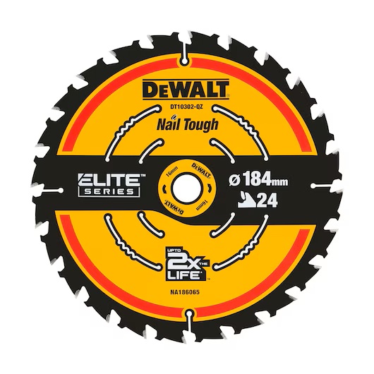 DeWalt Pyörösahanterä 184mm x 16mm 24T
