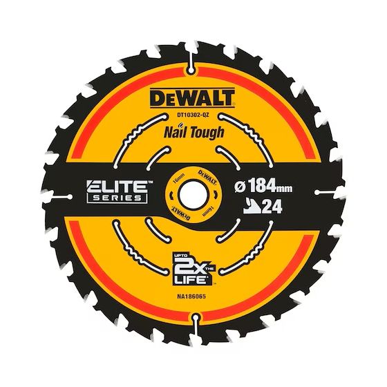 DeWalt Pyörösahanterä 184mm x 16mm 24T