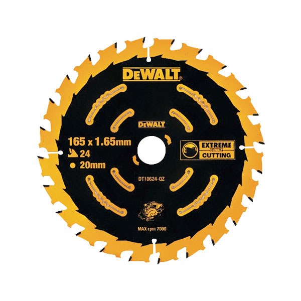 DeWalt Pyörösahanterä puulle 165x20mm 24T