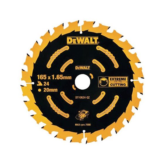 DeWalt Pyörösahanterä puulle 165x20mm 24T