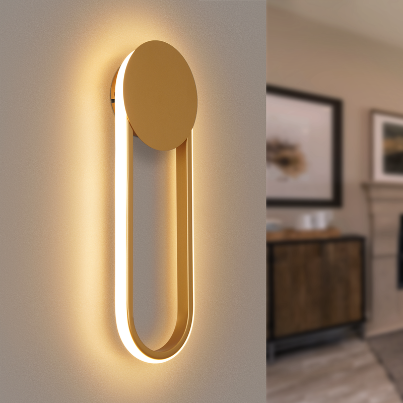 NETTLIFE Sisä-LED-seinävalaisin - 12 W 41 cm porrasvalaisin kultainen käytävävalaisin moderni muotoilu 3000 K lämmin valkoinen
