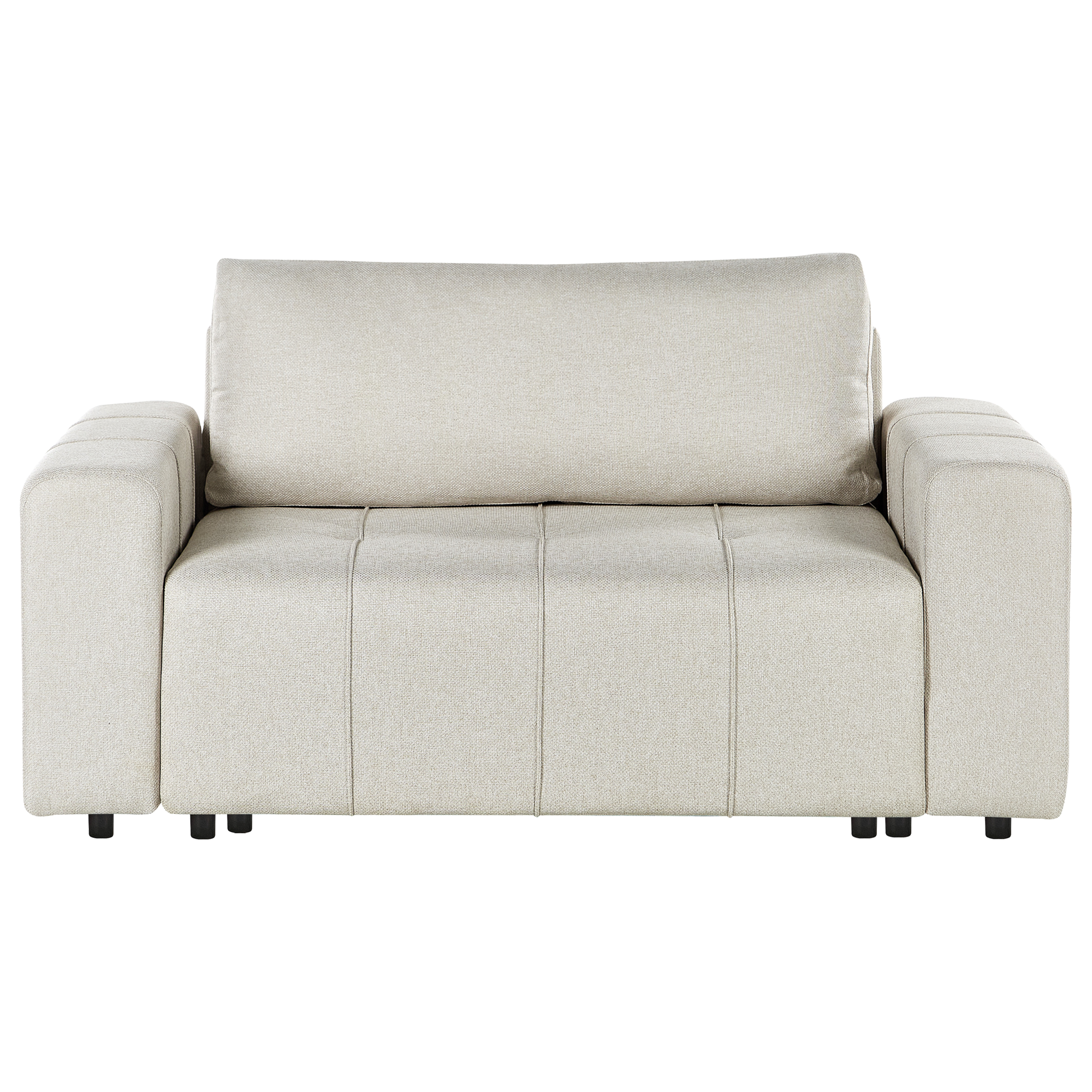 Vuodesohva INNVIK kangas Vaaleanbeige säilytystila 2-istuttava