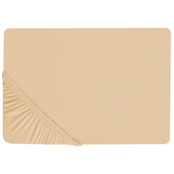 Muotoonommeltu lakana JANBU 160 x 200 cm Puuvilla Beige