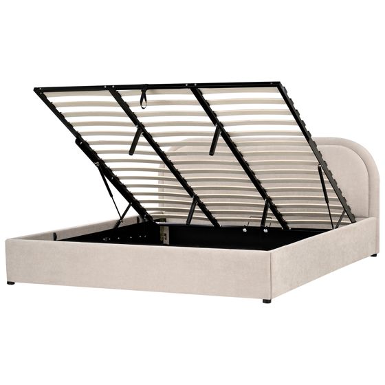Sänky säilytystilalla kangas QUILLIEN 180 x 200 cm Beige