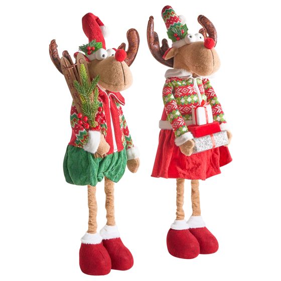 Joulukoristesetti 2 kpl ULDALSANA Poro 66-95 cm Monivärinen