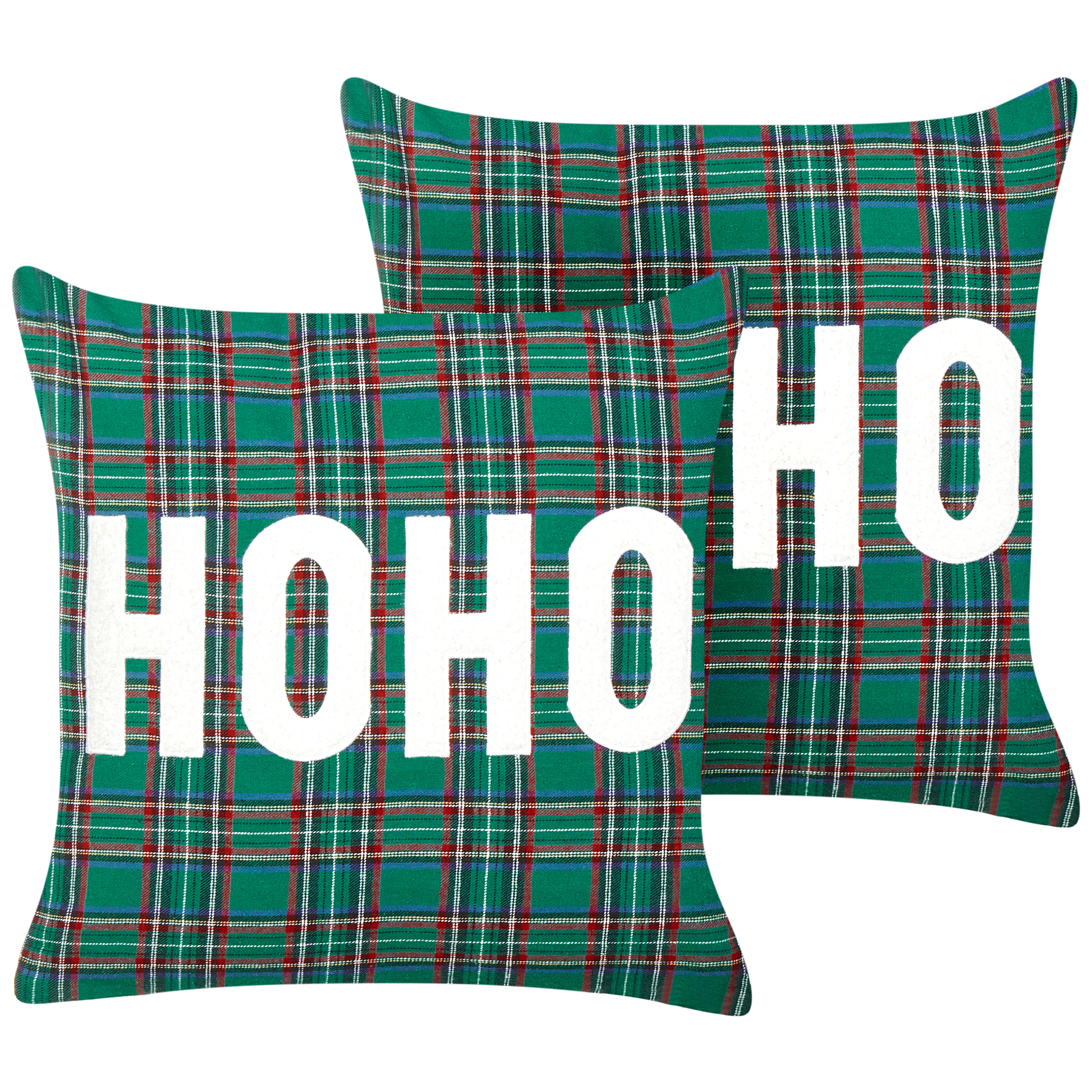 Koristetyynysetti 2 kpl JOYCANDY 45 x 45 cm Vihreä Joulukuvio