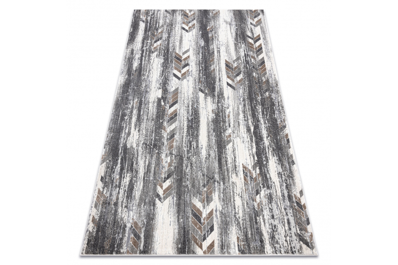 Matto NOBLE moderni 9732 47 Herringbone vintage - harmaa / beige 80x150 cm