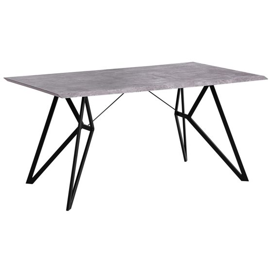 Ruokapöytä BUSCOT Harmaa betonikuvio 160 cm 90 cm