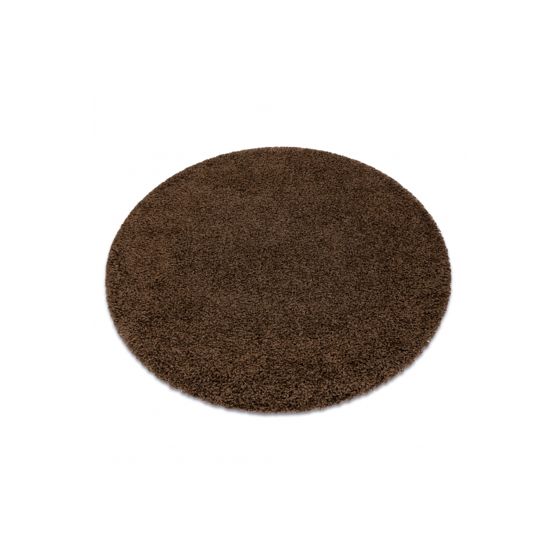 Matto SOFFI pyöreä shaggy 5 ruskea