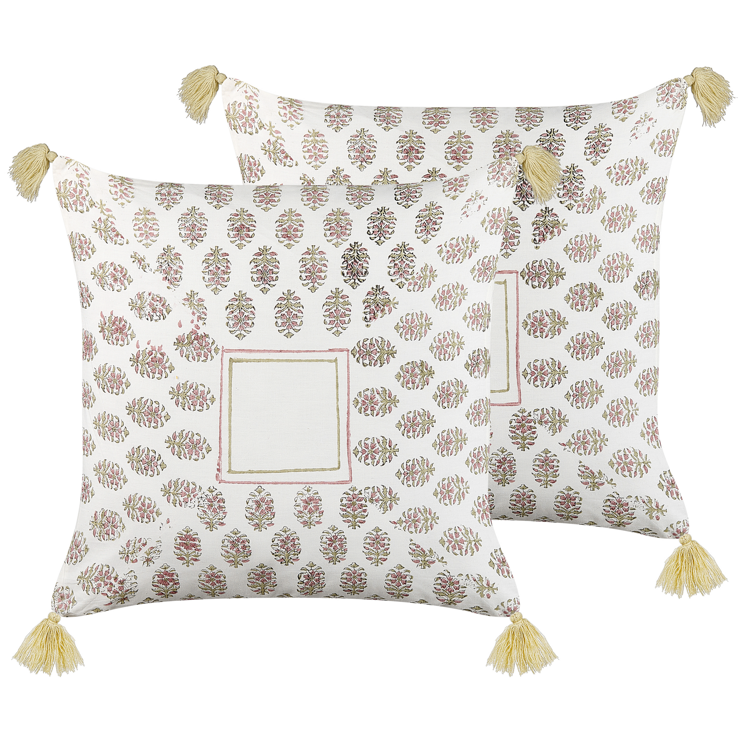 Koristetyynysetti 2 kpl SETOSA 45 x 45 cm Puuvilla Monivärinen Geometrinen kuvio