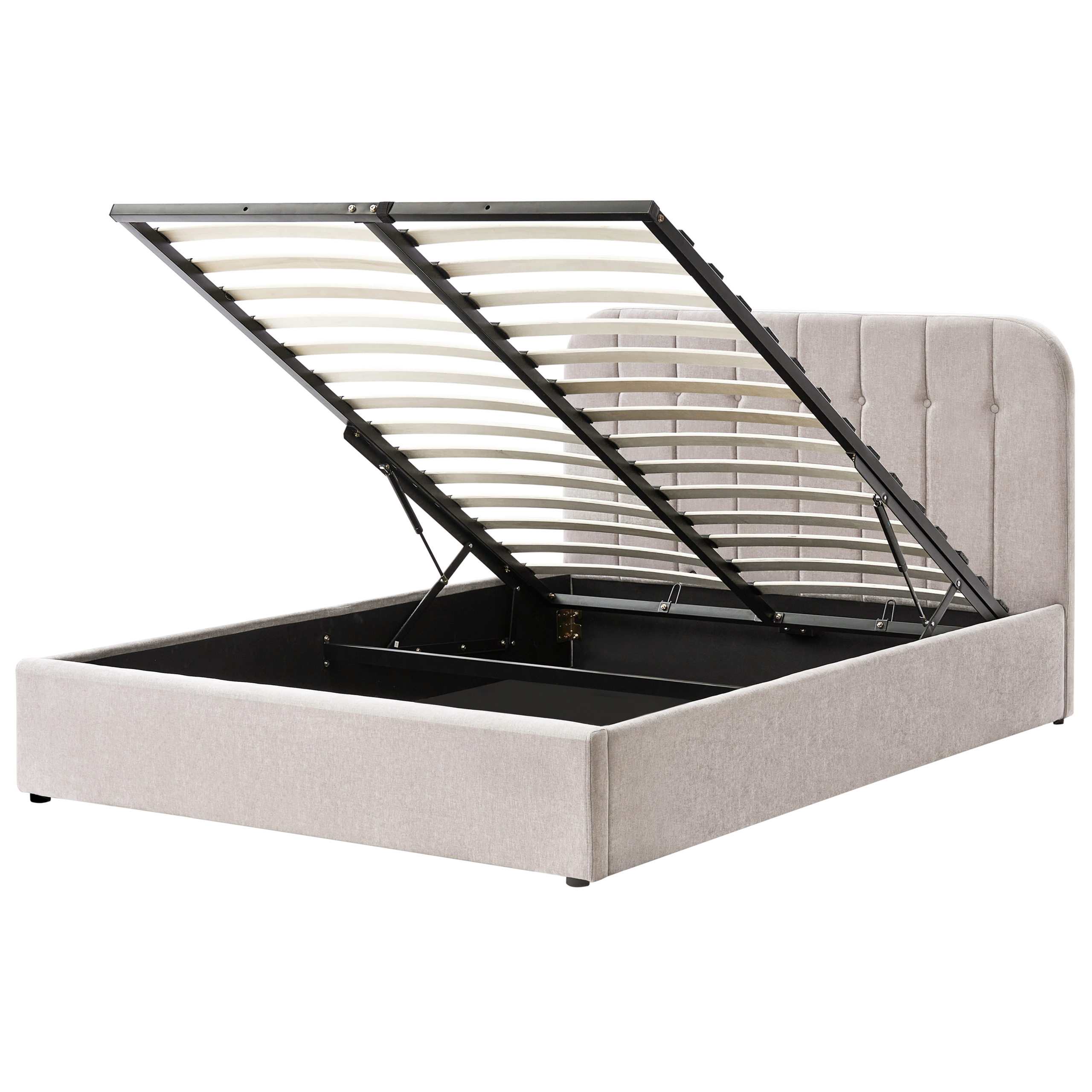 Sänky säilytystilalla kangas CHALLANS 160 x 200 cm Beige