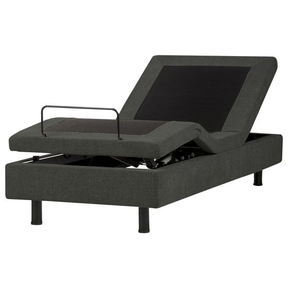 Säädettävä sänky ilman päätyä kangas DUKE II 80 x 200 cm Tummanharmaa