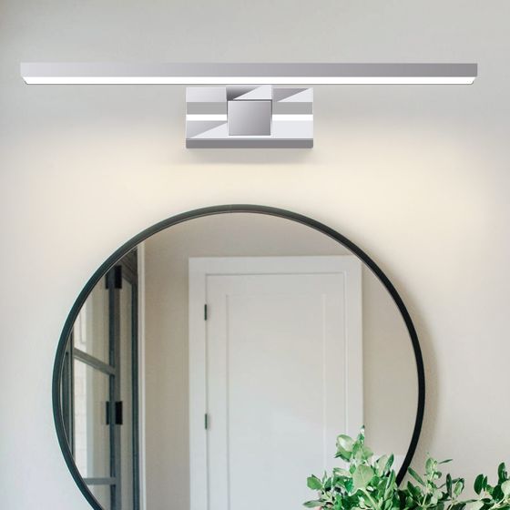 NETTLIFE LED - peiliseinävalaisin, 6W, 30CM Vedenpitävä, IP44 Kromi, moderni, neutraali Valkoinen, 4000K