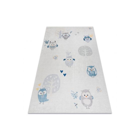BAMBINO 1161 matto Ugglor lapsille liukumaton - harmaa 160x220 cm