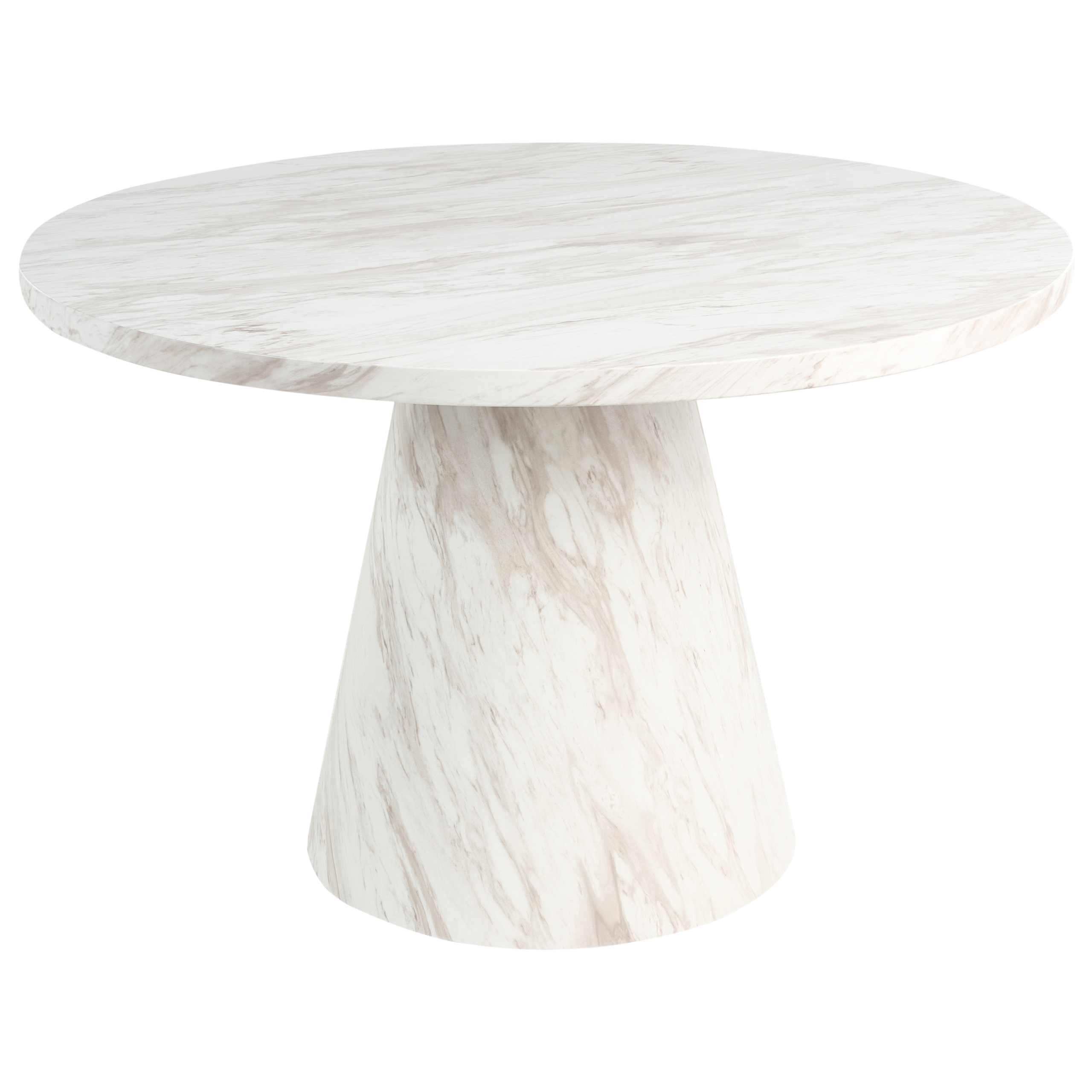 Ruokapöytä MERE Valkoinen marmorikuvio 120 cm 120 cm