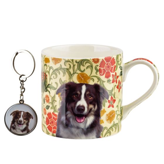 Muki posliini NOYA Border Collie 9x13x9 cm monivärinen 1 kpl