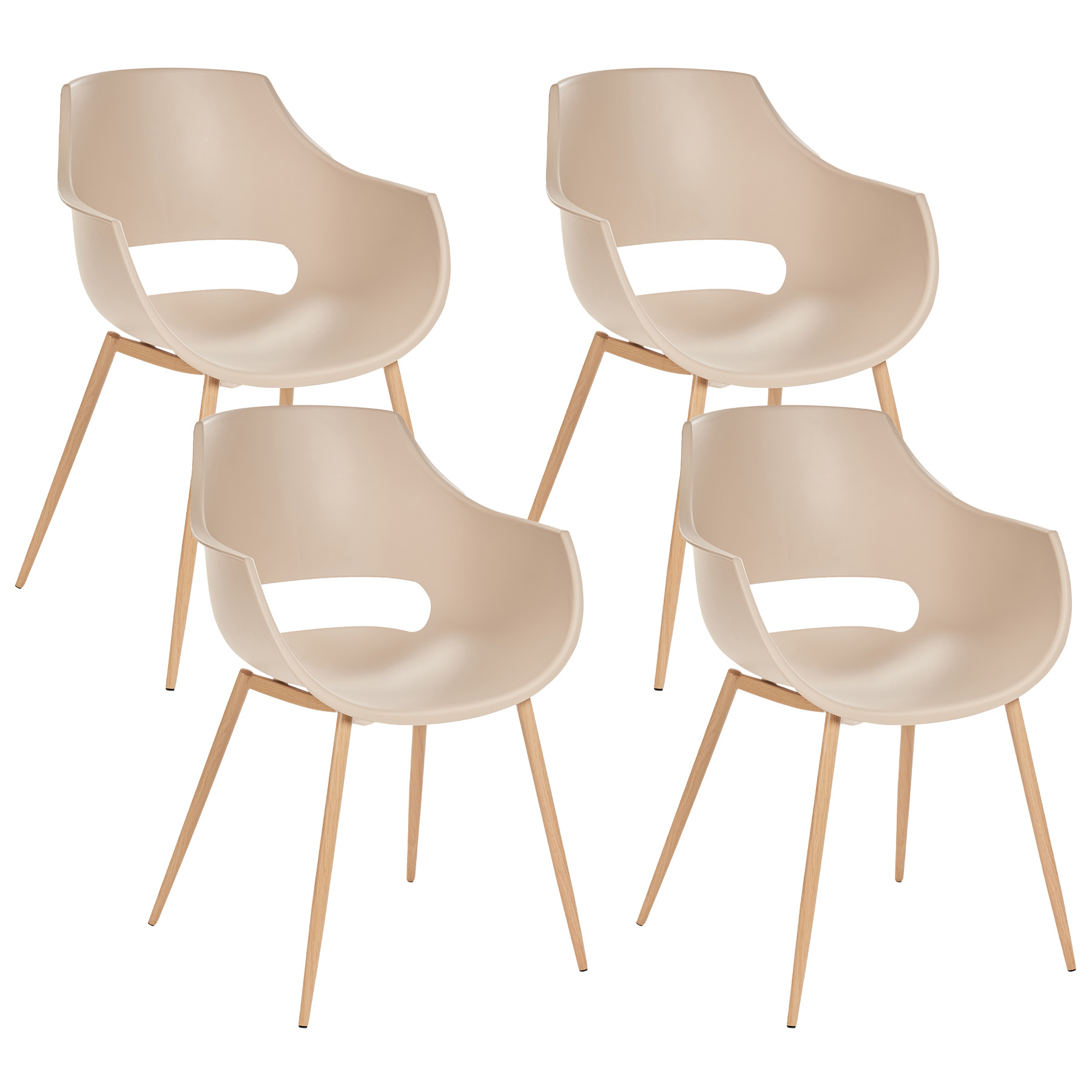 Ruokatuolisetti 4 kpl MILLERS Beige