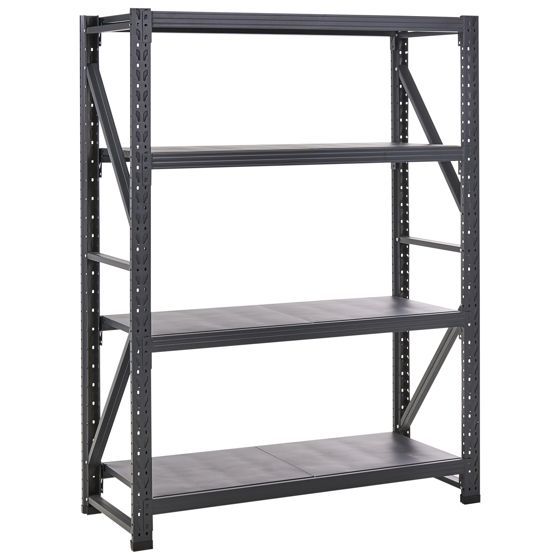 Varastohylly FIUGGI metalli 150 cm 60 cm Musta