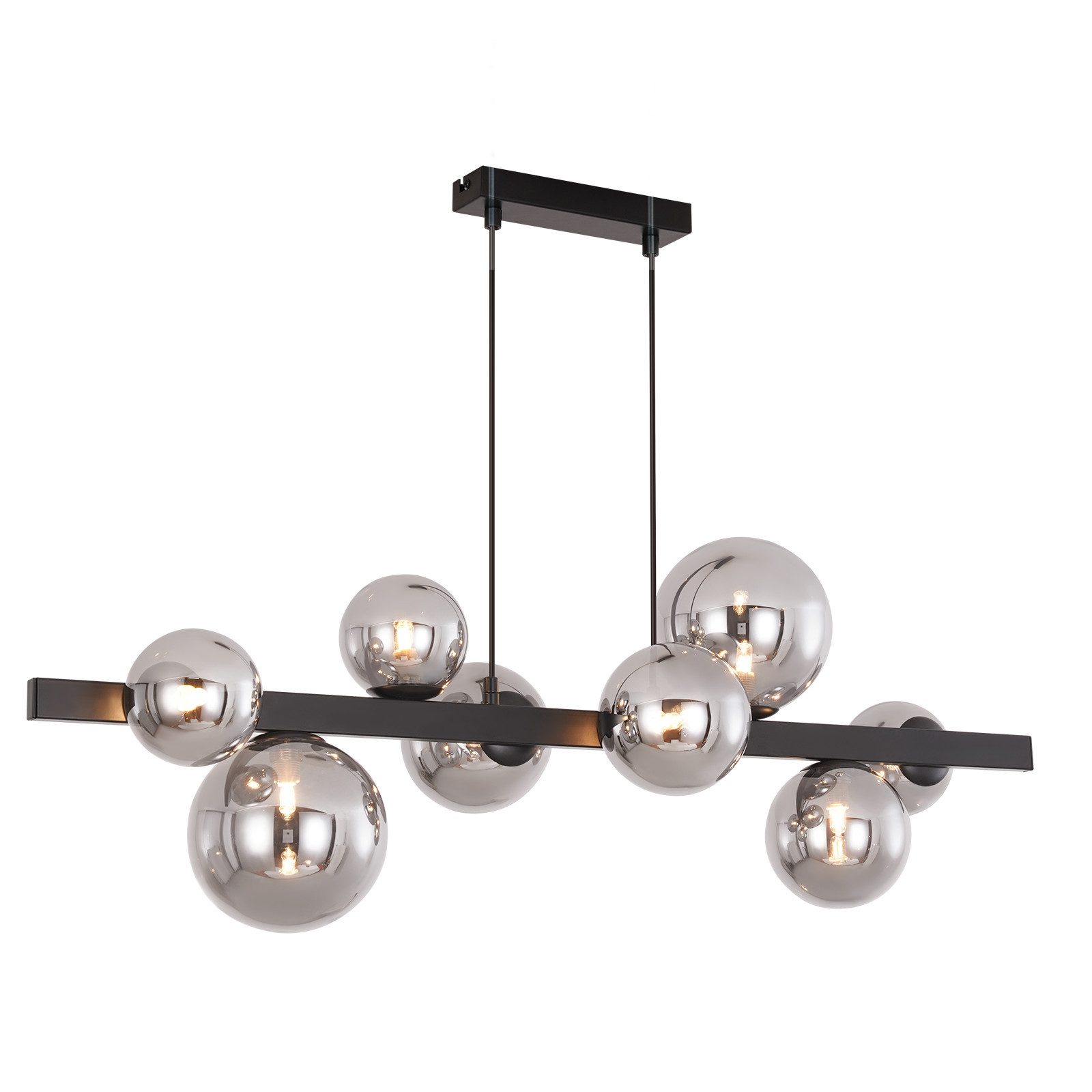 NETTLIFE Riippuvalaisin ruokapöydän riippuvalaisin olohuoneen riippuvalaisin G9-riippuvalaisin 8 läpinäkyvää lamppua