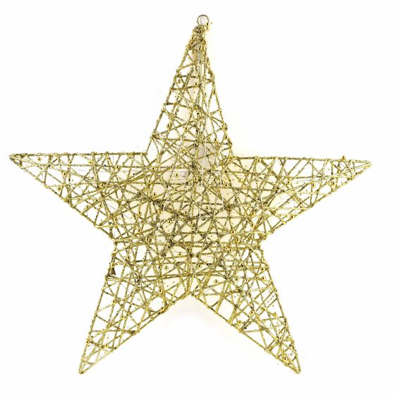 Joulukoriste muovi Santa Lila LED 60x8cm kultainen 1kpl