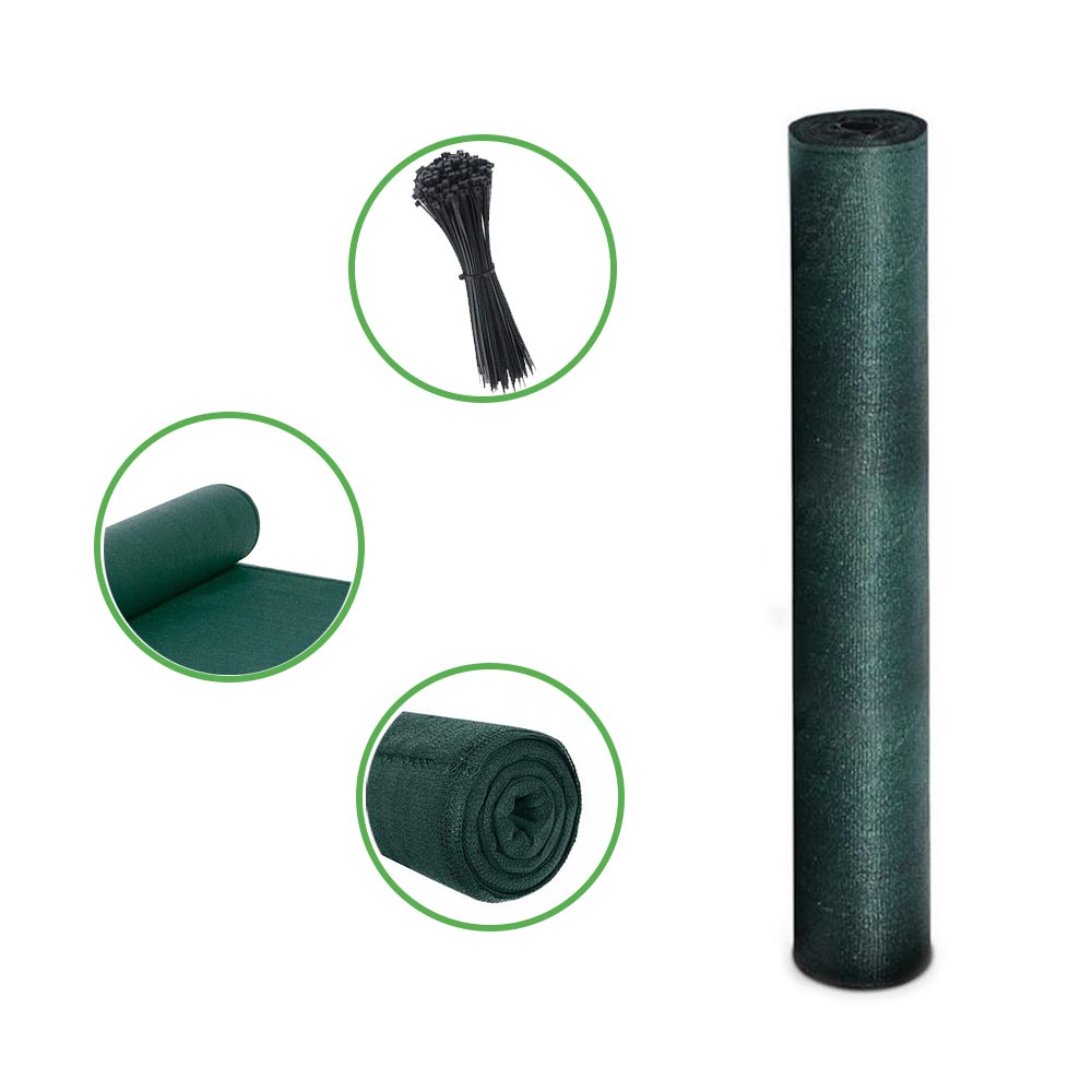 Vihreä naamiointiverkko 10 m 1,5 m aitaan