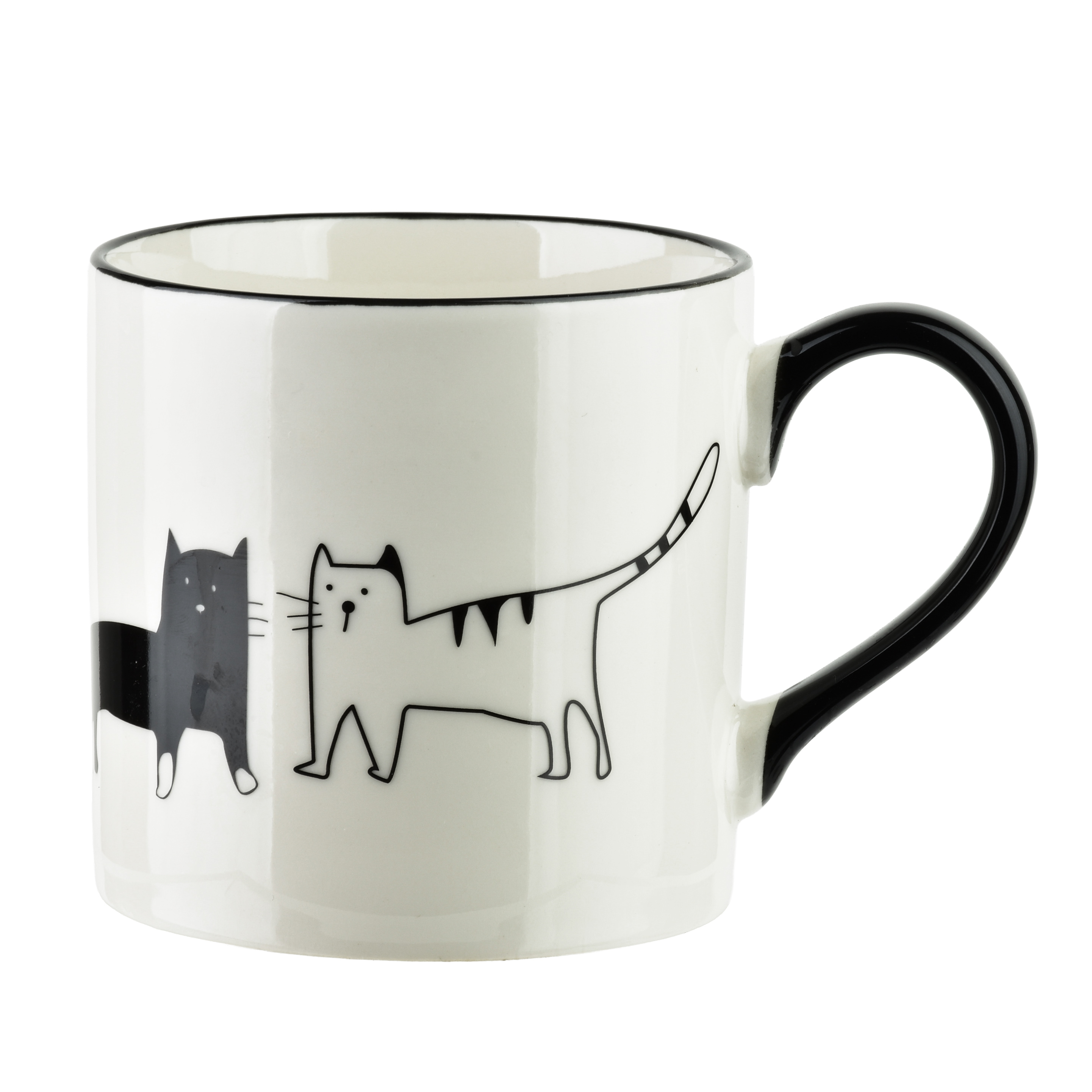 Muki posliini AFFEKDESIGN COTTELLO 370 ml 9x13x9 cm kissa-aiheella