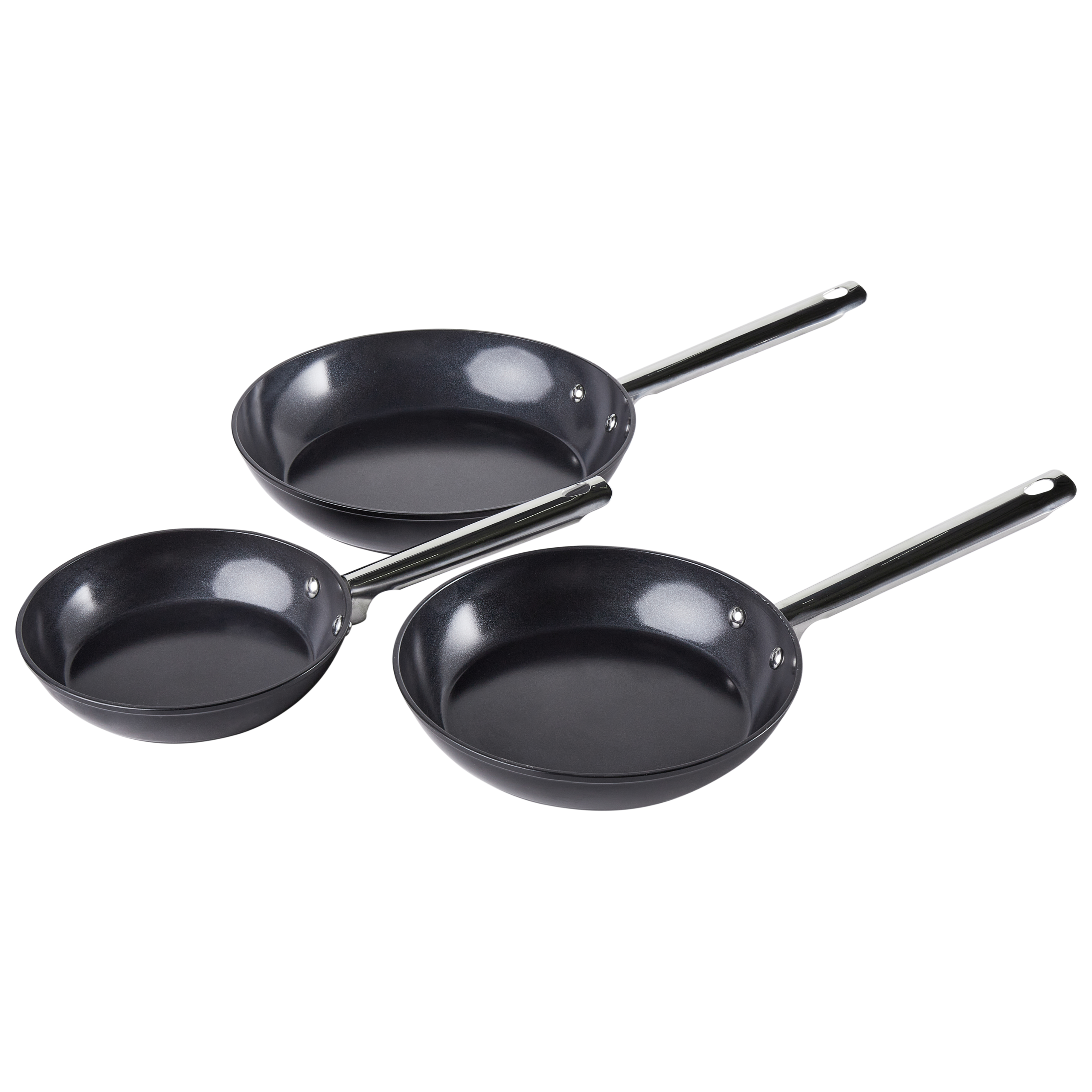 Paistinpannusetti 3 kpl ELITE PRO Musta