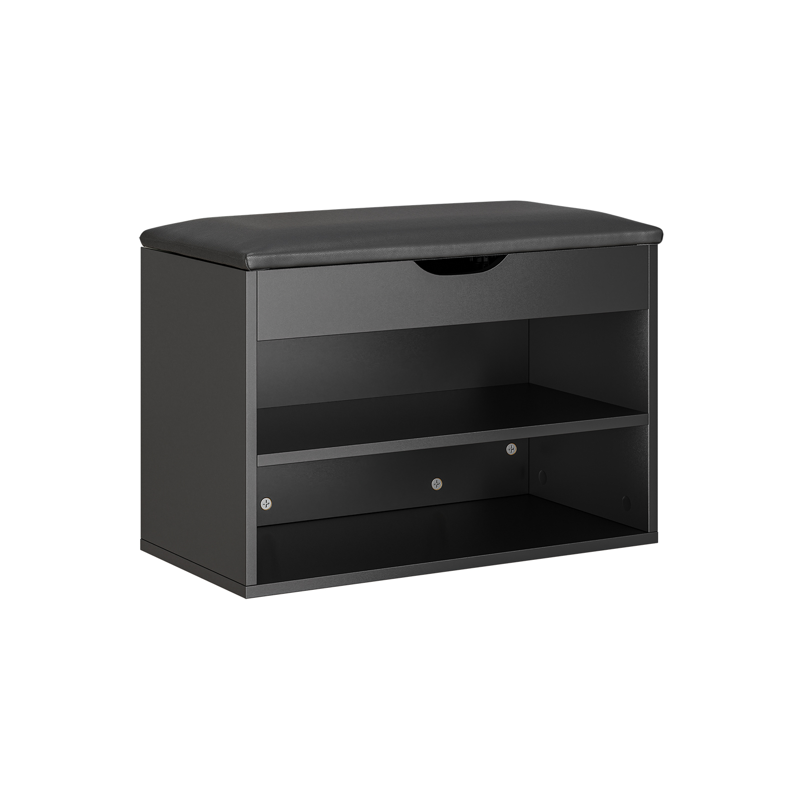 Kengäkaappi istuimella musta 60.0x30.0x43.0 cm FSR25-SCH