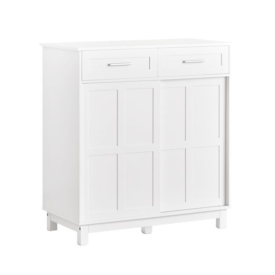 SoBuy Liukuovikaappi FSB84-W ekologinen valkoinen 80x40x85cm