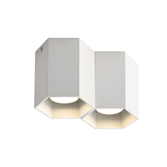 NETTLIFE 2 kattokohdevalaisinta valkoinen pinta - asennettava kohdevalaisin GU10 kattovalaisin pinta - asennettava kohdevalaisin moderni