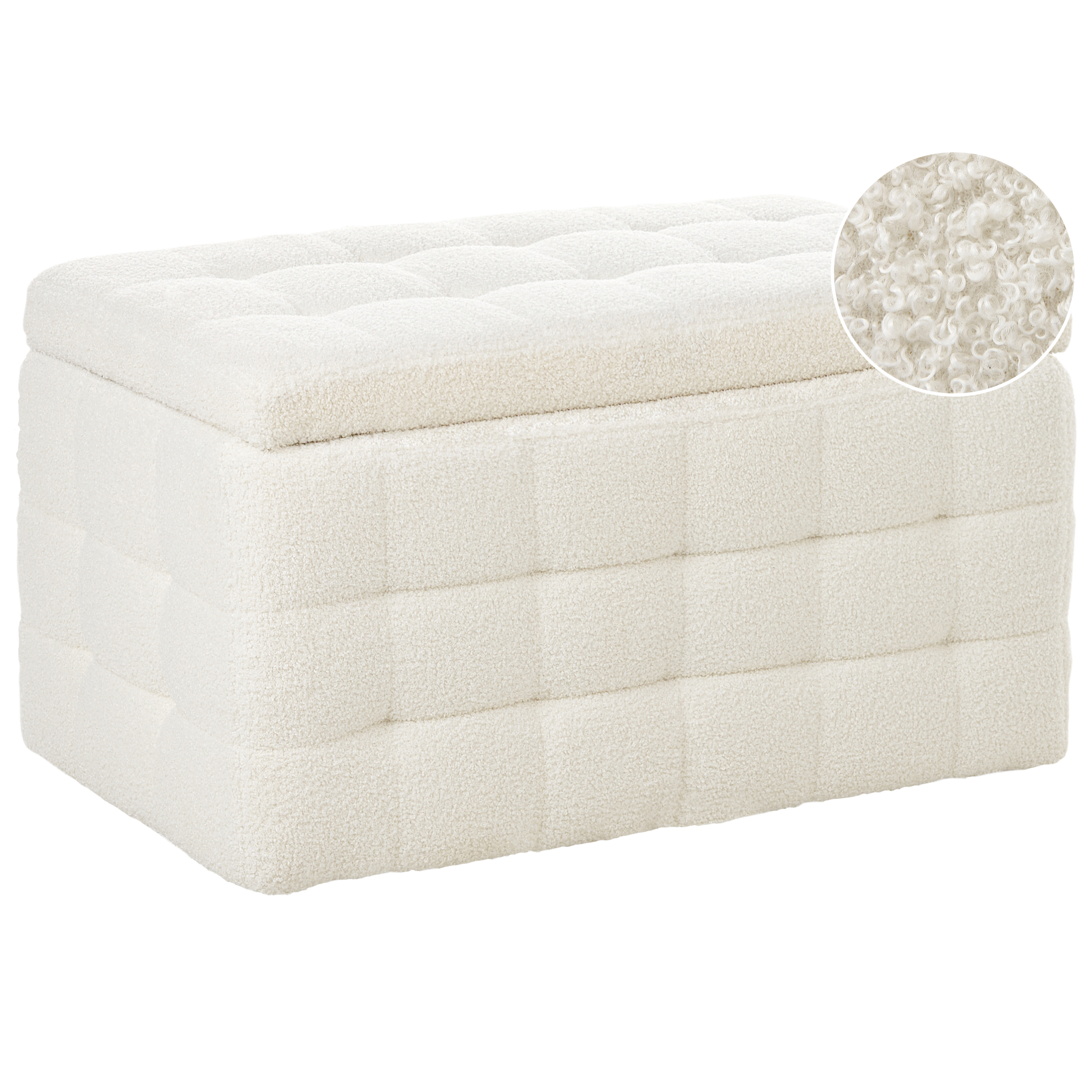 Suuri säilytysrahi MICHIGAN buklee Valkoinen