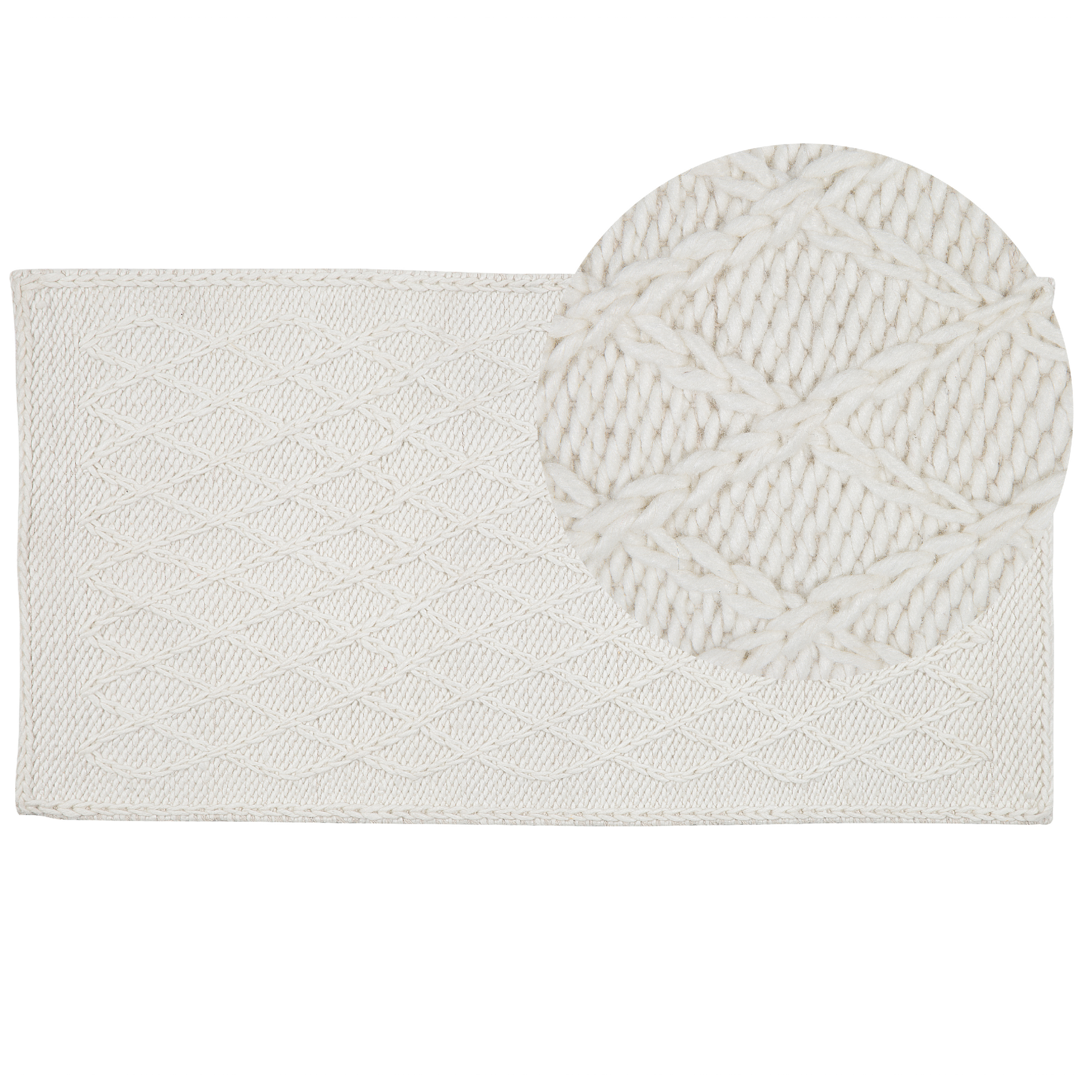 Matto ERZIN Luonnonvalkoinen 80 x 150 cm villa