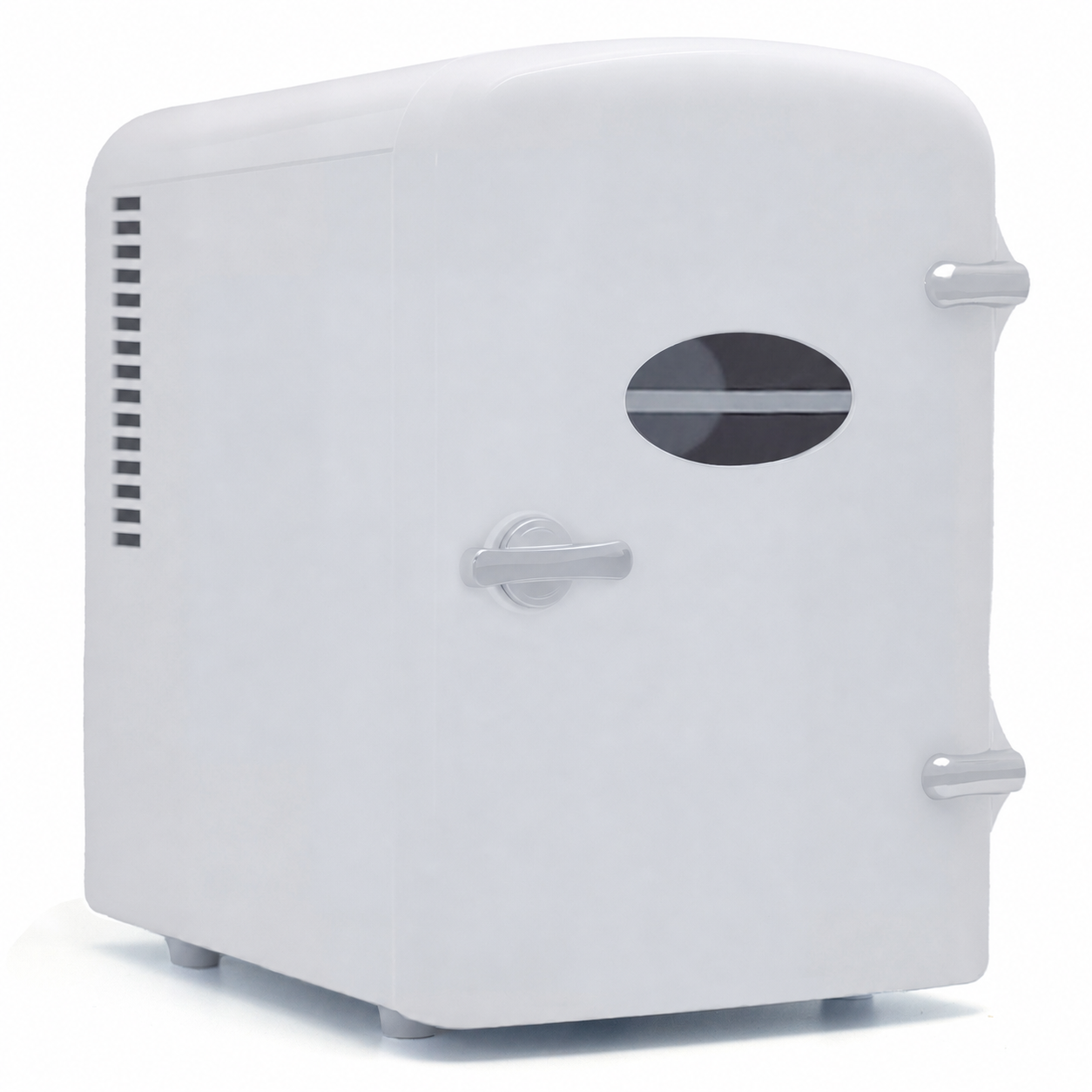 NETTLIFE Minijääkaappi 4L Pieni jääkaappi 12V 230V Ihanteellinen autoon, makuuhuoneeseen, leirintäalueelle, toimistoon ja matkoille (valkoinen)