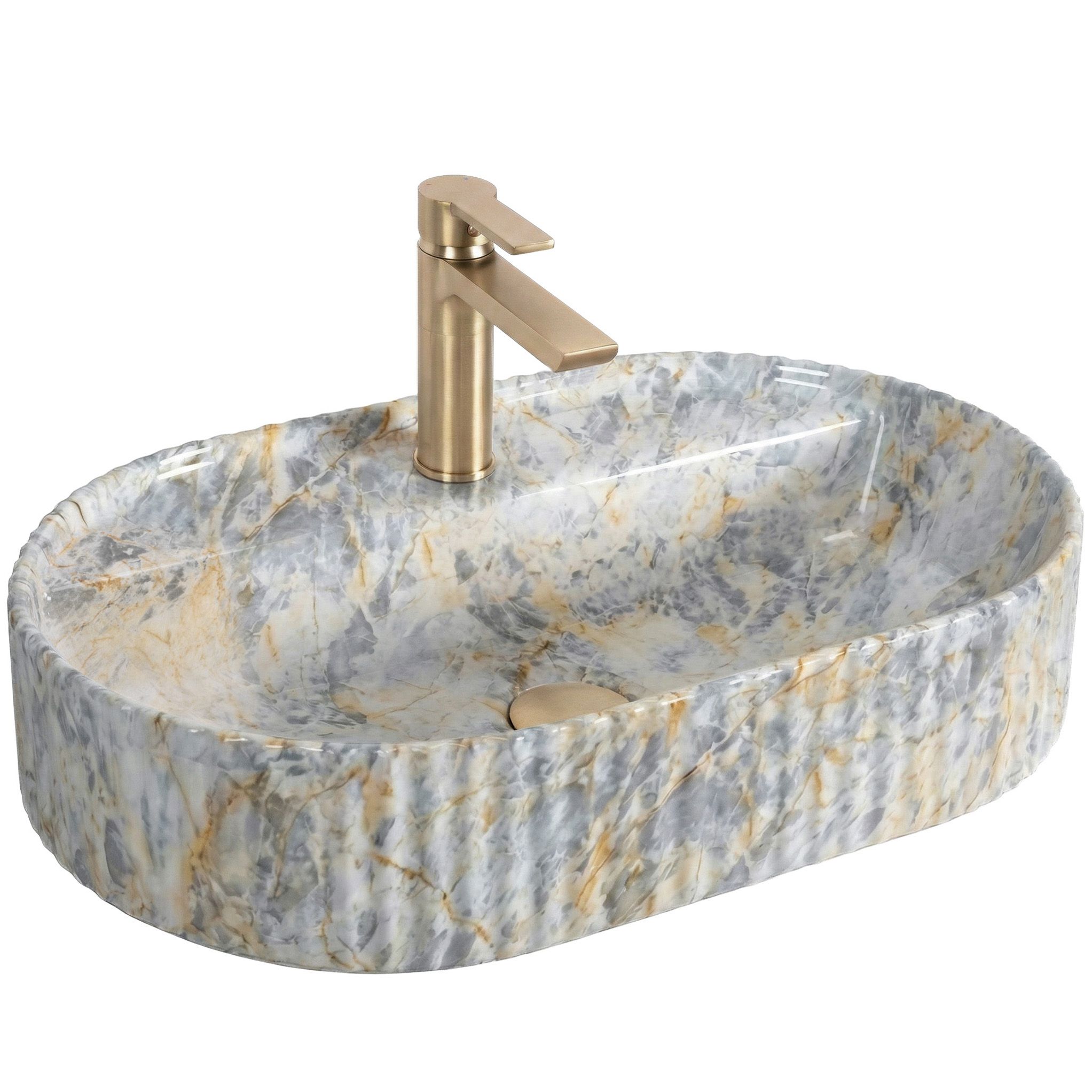 REA Malja-allas Marcela 60 Ruststone Harmaa, 60X37X13,5CM