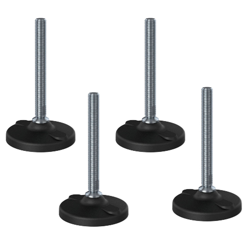 Ruostumaton tasoitusjalka M16x150x100mm muovijalka rei'illä1500kg - Sarja M16x150x100mm muovijalka rei'illä1500kg - sarja