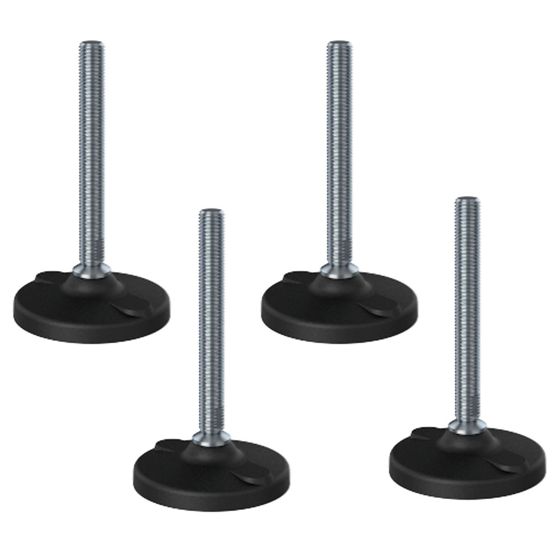 Ruostumaton tasoitusjalka M16x150x100mm muovijalka rei'illä1500kg - Sarja M16x150x100mm muovijalka rei'illä1500kg - sarja