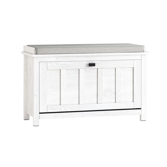 SoBuy Kenkäkaappi FSR161-W - 2-hyllyinen pehmustettu penkki