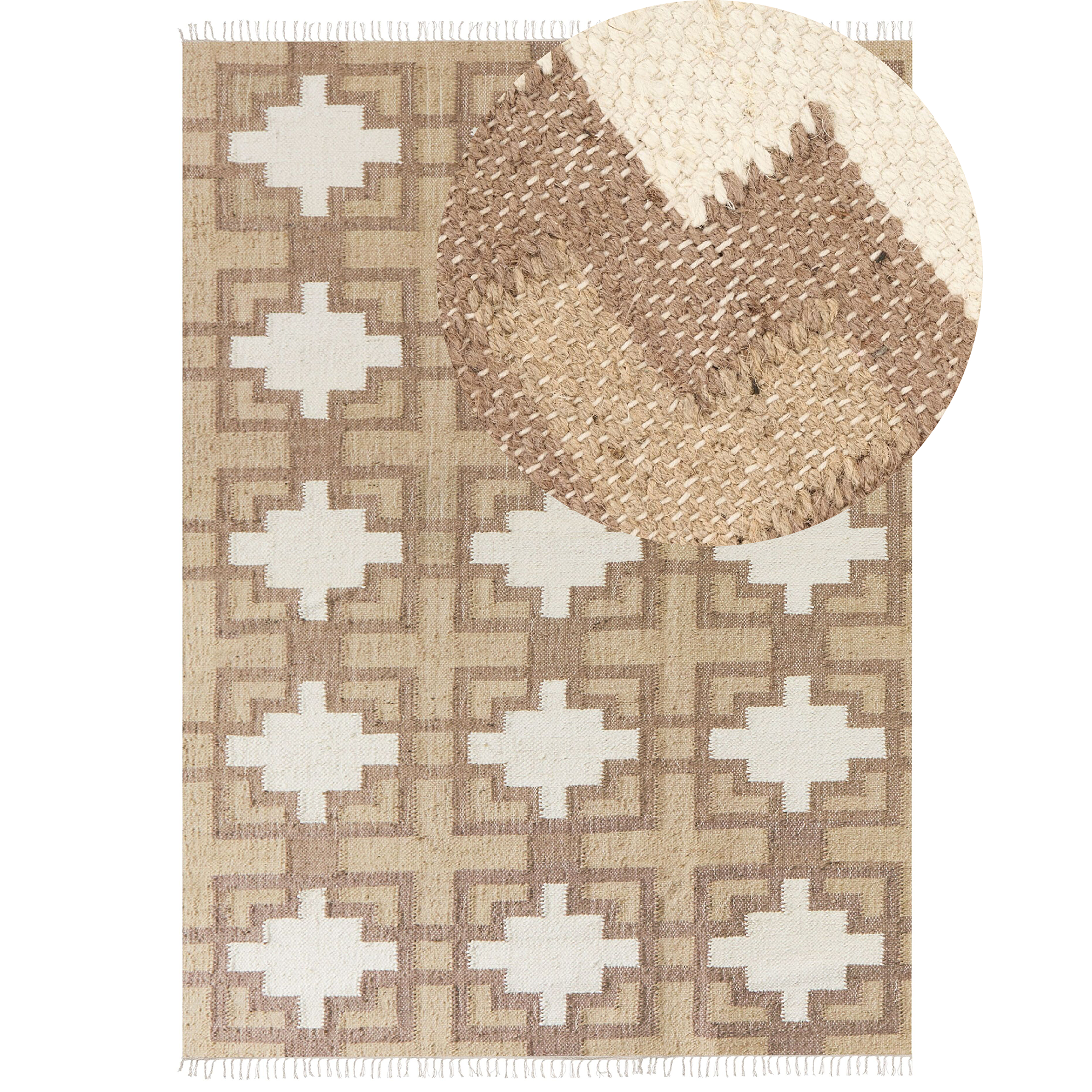 Matto KONURTAY Beige 160 x 230 cm Juutti