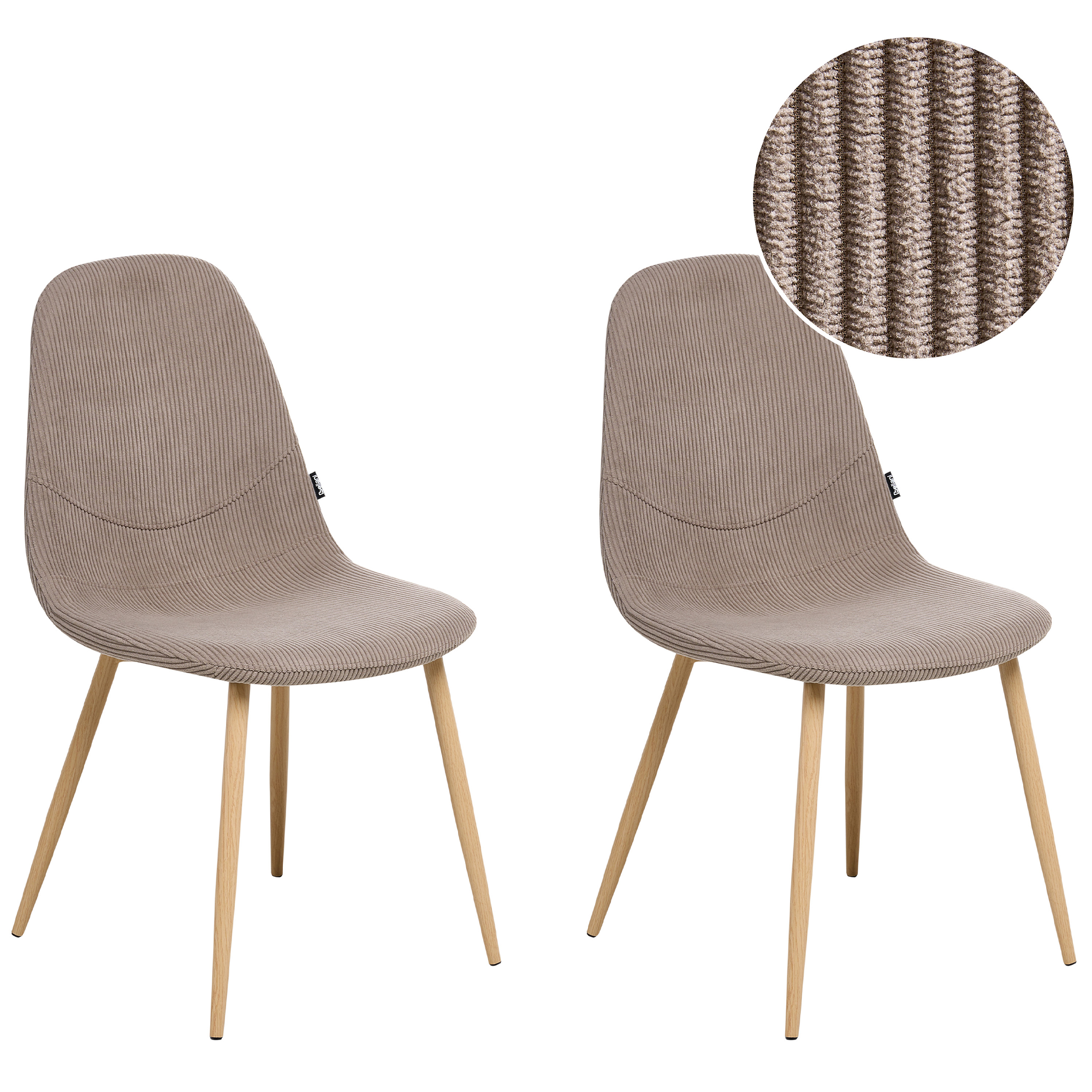 Ruokatuolisetti 2 kpl HILDEN vakosametti Ruskeanharmaa