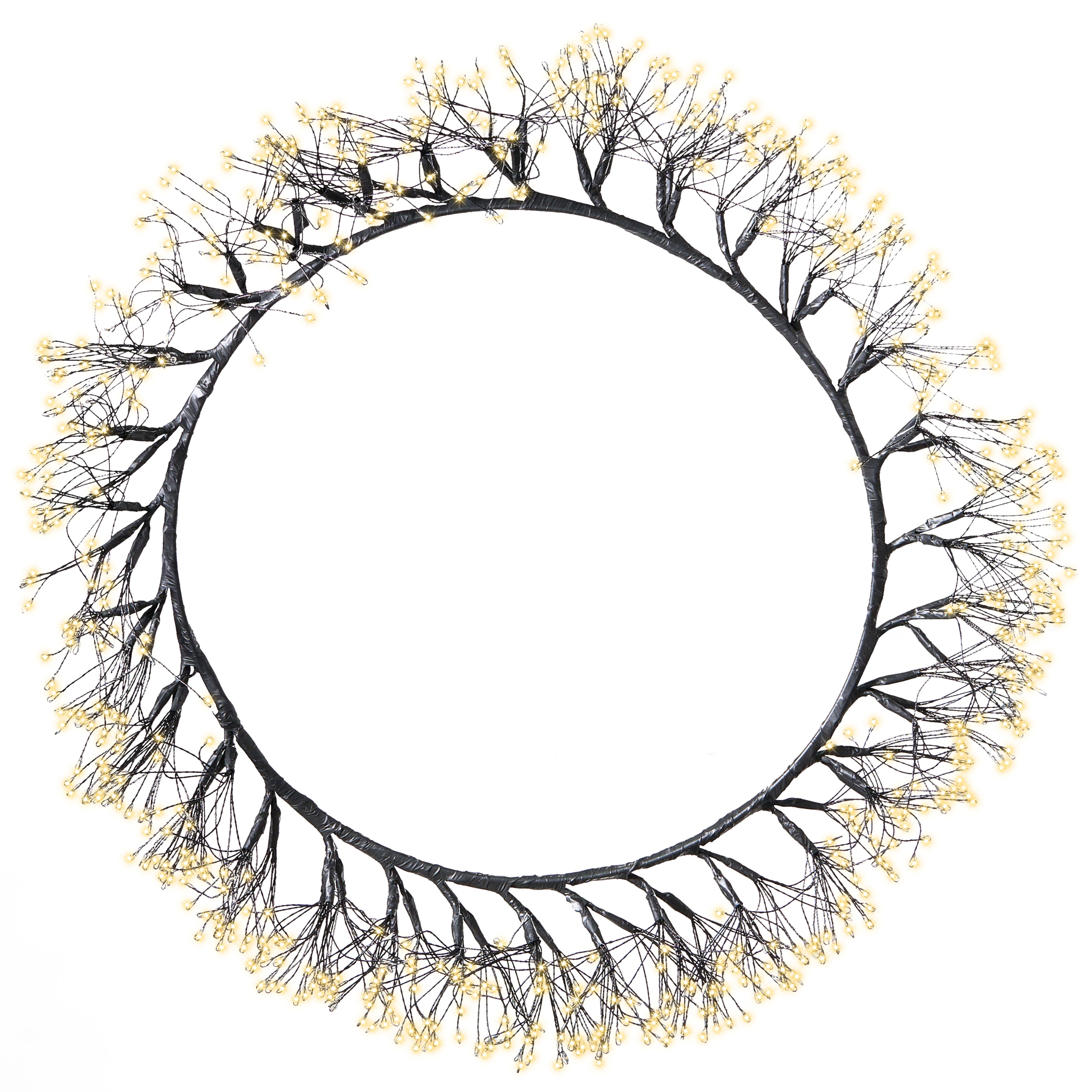 Joulukranssi LED-valo MUGGAN Kranssi 52 cm Musta