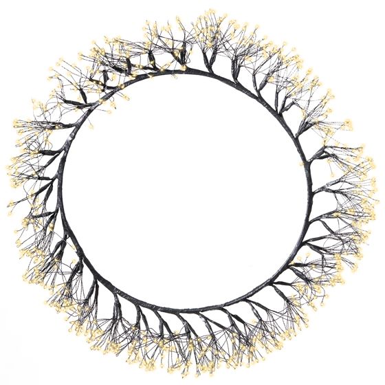 Joulukranssi LED-valo MUGGAN Kranssi 52 cm Musta