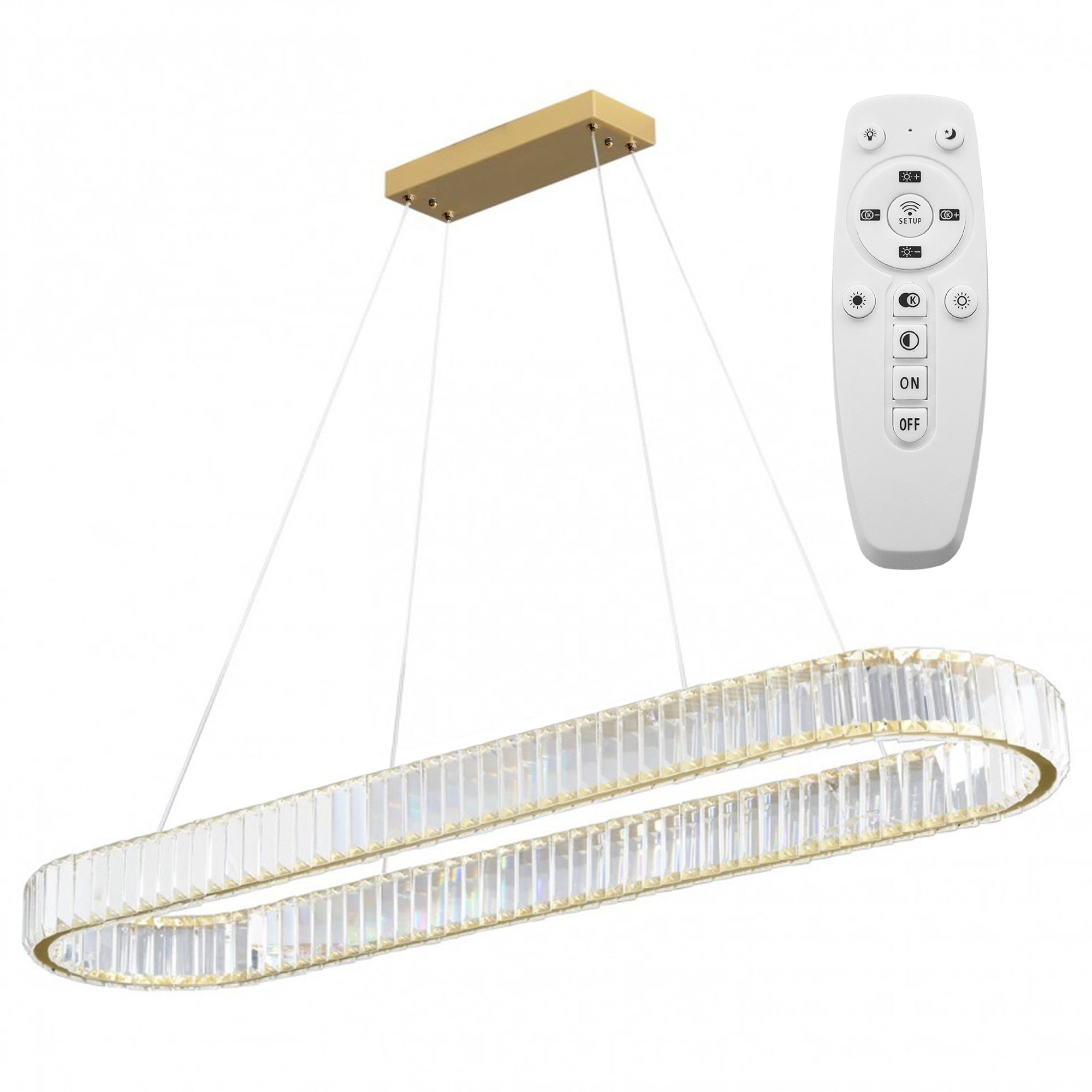 TOOLIGHT riippuva kattovalaisin LED APP1508-CP harjattu kulta, 30x100x30cm