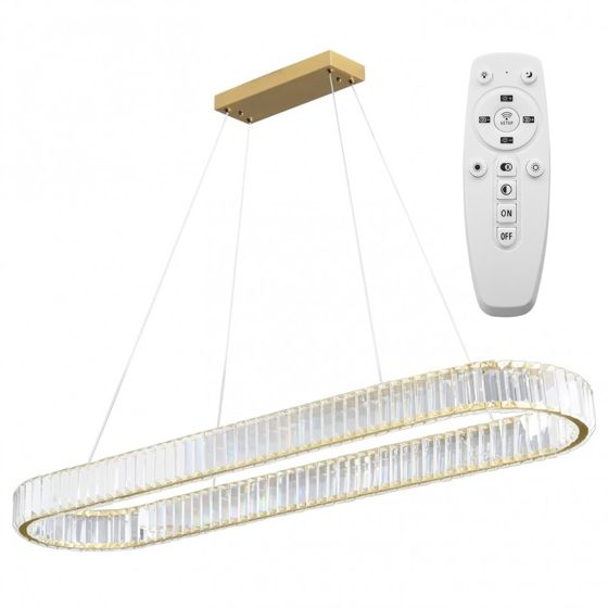 TOOLIGHT riippuva kattovalaisin LED APP1508-CP harjattu kulta, 30x100x30cm
