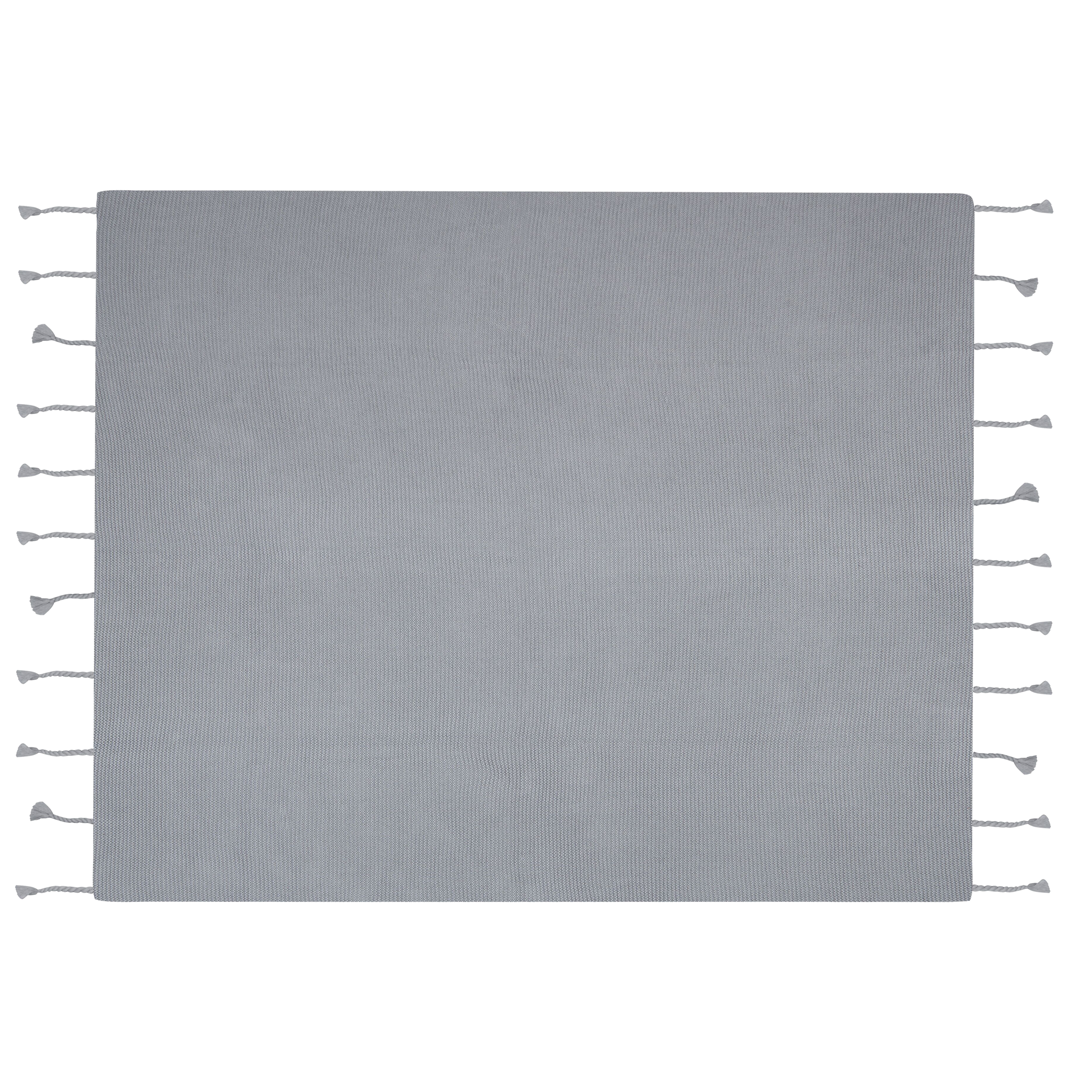 Torkkupeitto NAZILLI Puuvilla 125 x 150 cm Vaaleanharmaa