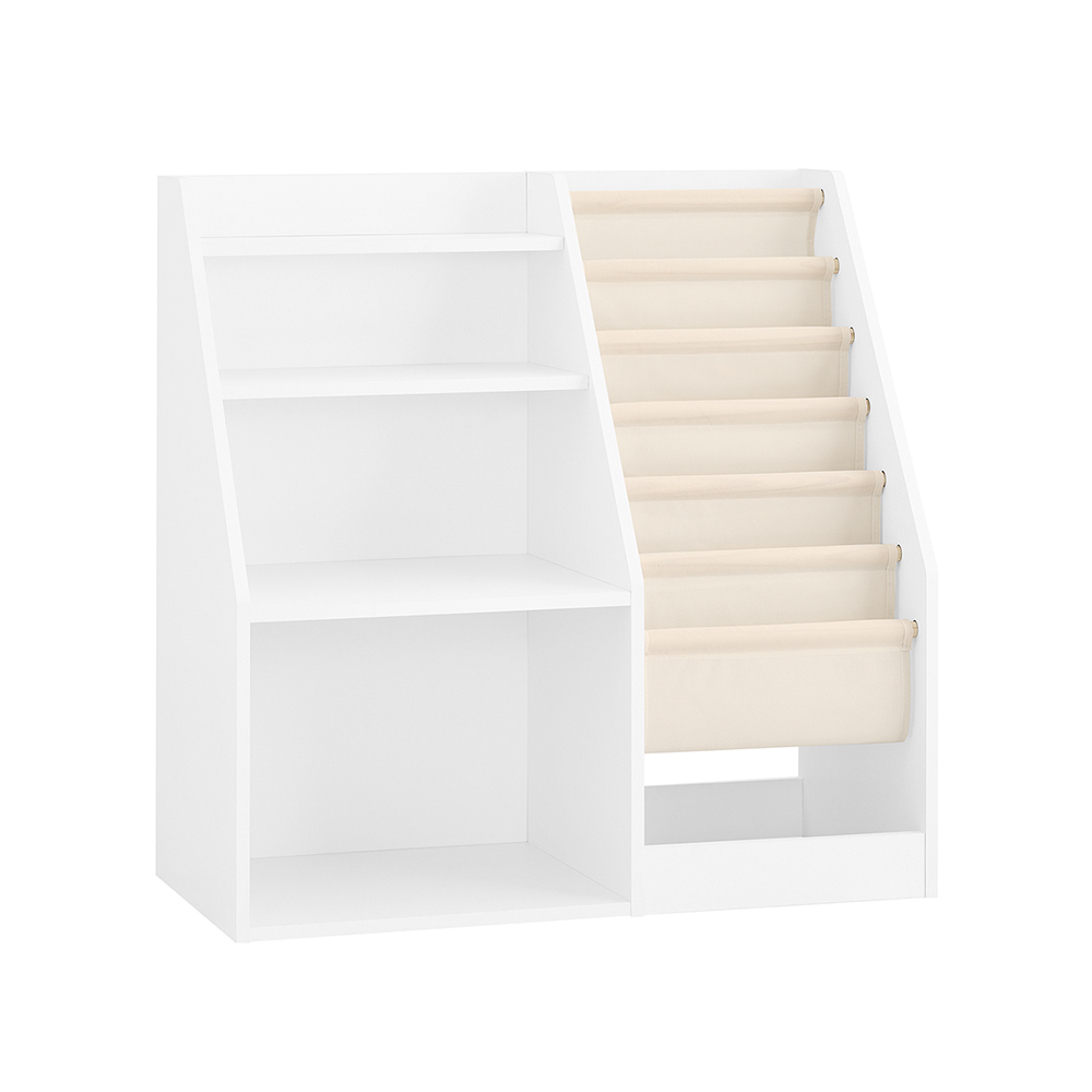 SoBuy Montessori-kirjahylly 3-hyllyinen valkoinen puu 80x40x80 cm KMB119-W