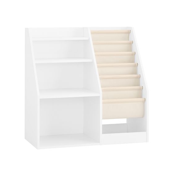 SoBuy Montessori-kirjahylly 3-hyllyinen valkoinen puu 80x40x80 cm KMB119-W